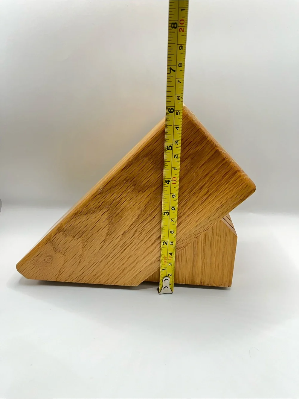 Vtg CUTCO Solid Wood Knife Block - 8-Slot Countertop- Made in USA